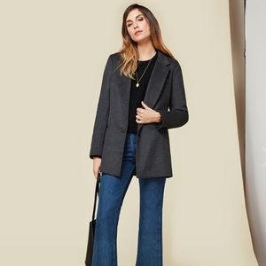 Reformation Gray Carnaby Blazer Jacket